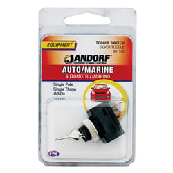 Jandorf 20 amps Single Pole Toggle Automotive/Marine Switch Black/Silver 1 pk