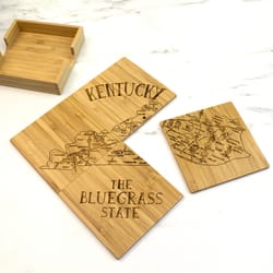 Totally Bamboo Black/Natural Bamboo Coaster Puzzle Set