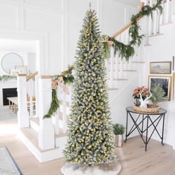Glitzhome 11 ft. Pencil LED 950 ct Fir Artificial Christmas Tree