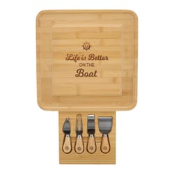 Pavilion We People Natural Bamboo Boat Serving Board 1 each