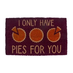 Entryways 17 in. W X 28 in. L Brown Pies For You Coir Door Mat