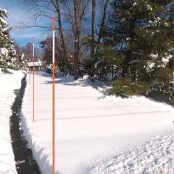 HILLMAN 48 in. Round Orange Driveway Marker 1 pk