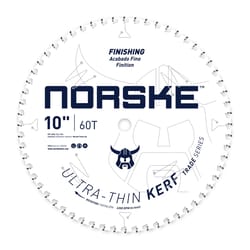 Norske 10 in. D X 5/8 in. Ultra Thin Kerf Carbide Saw Blade 60 teeth 1 each