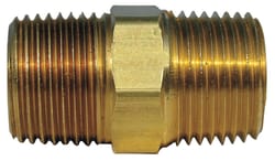 JMF Company 1/2 in. MPT Brass Hex Nipple