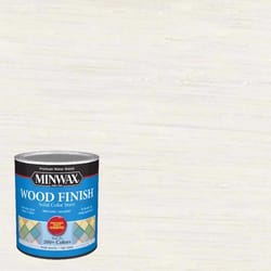 Minwax Wood Finish Water-Based Solid Pure White Tint Base Water-Based Penetrating Wood Finish 1 qt