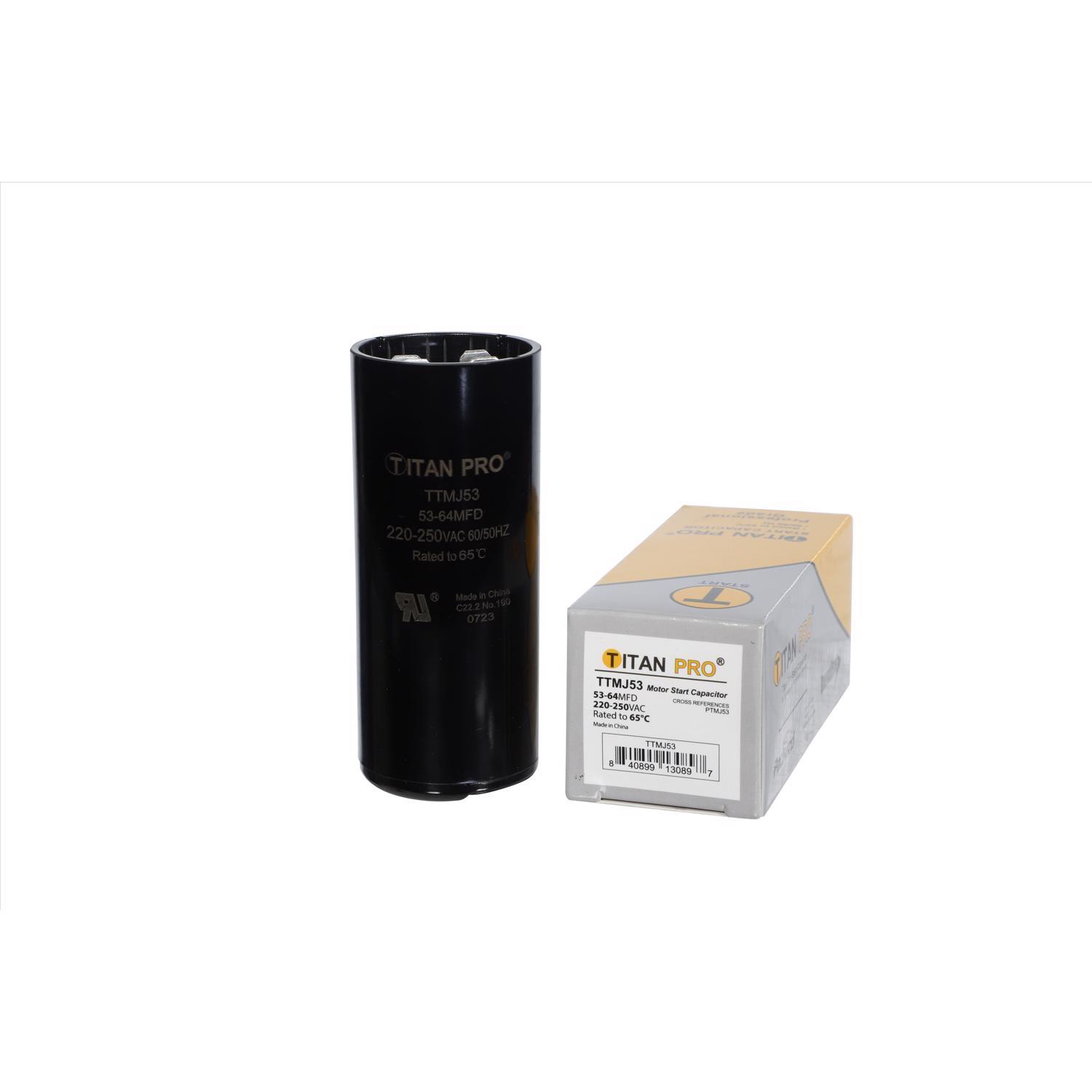 プロトスター　ハイブリッド Ti Titan Pro 53-64 MFD 250 V Round Start Capacitor Mfr# TTMJ53