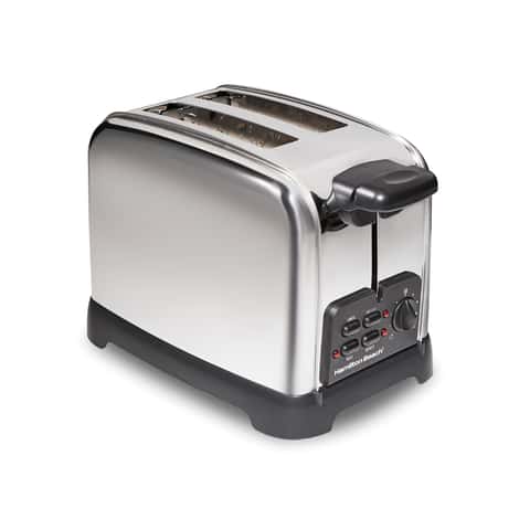 Hamilton Beach 4 Slice Non Slip Kitchen Countertop Toaster Oven, Stainless  Steel