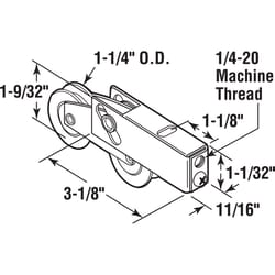 Prime-Line 1-1/4 in. D X 5/16 in. L Steel Roller Assembly 1 pk