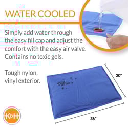 K&H Pet Products Coolin Blue Pet Bed 20 in. W X 36 in. L
