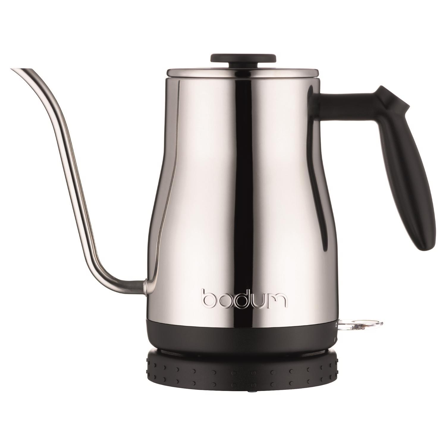Bodum Bistro 34 oz Silver Electric Gooseneck Kettle Sansujyuku sansujyuku.com
