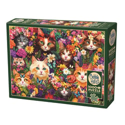 Cobble Hill Blooming Whiskers Jigsaw Puzzle Multicolored 1000 pc