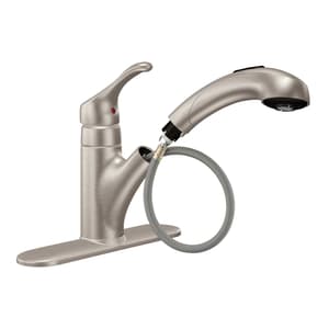 Moen Renzo One Handle Stainless Steel Pull Out Kitchen Faucet