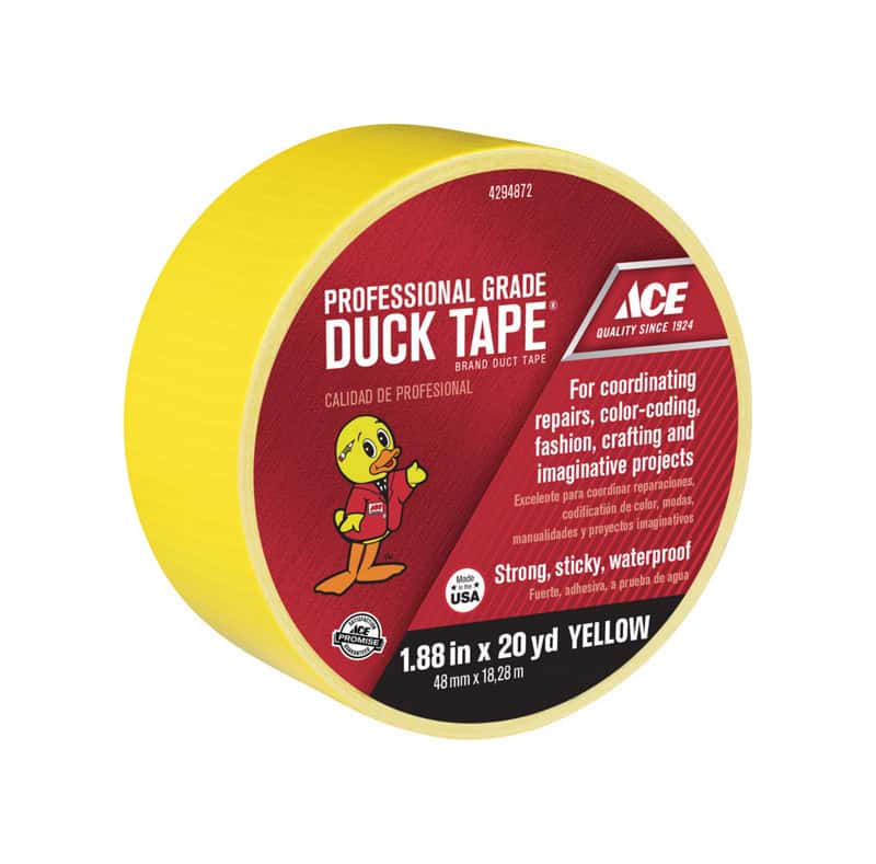 Ace 1.88 in. W X 20 yd L Yellow Solid Duct Tape Ace Hardware