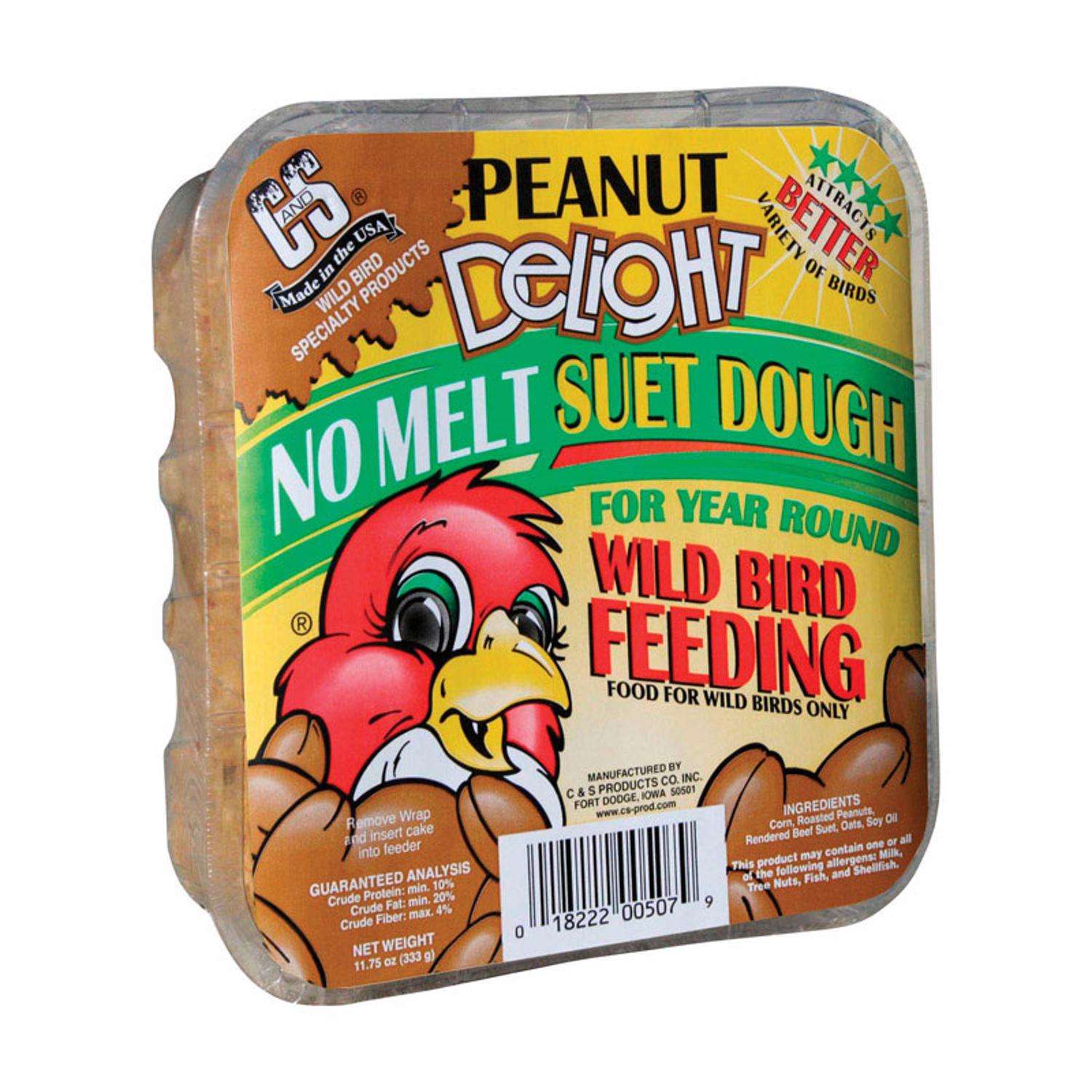 C&S Products Peanut Delight Assorted Species Beef Suet Wild Bird Food