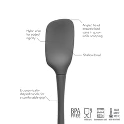 Tovolo Flex-Core Charcoal Nylon/Silicone Spoonula