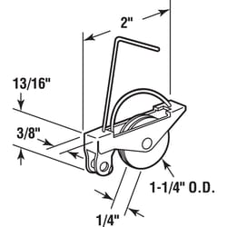 Prime-Line 1-1/4 in. D X 0.25 in. L Nylon/Stainless Steel Roller Assembly 2 pk