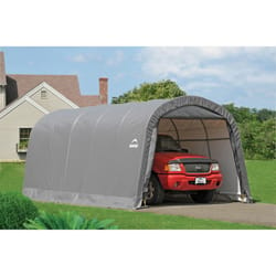 ShelterLogic Garage-in-a-Box 12 ft. x 20 ft. Plastic Horizontal Round Storage Shed without Floor Kit