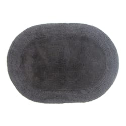 Grund America Puro 34 in. L X 21 in. W Graphite Cotton Bath Rug Latex Free