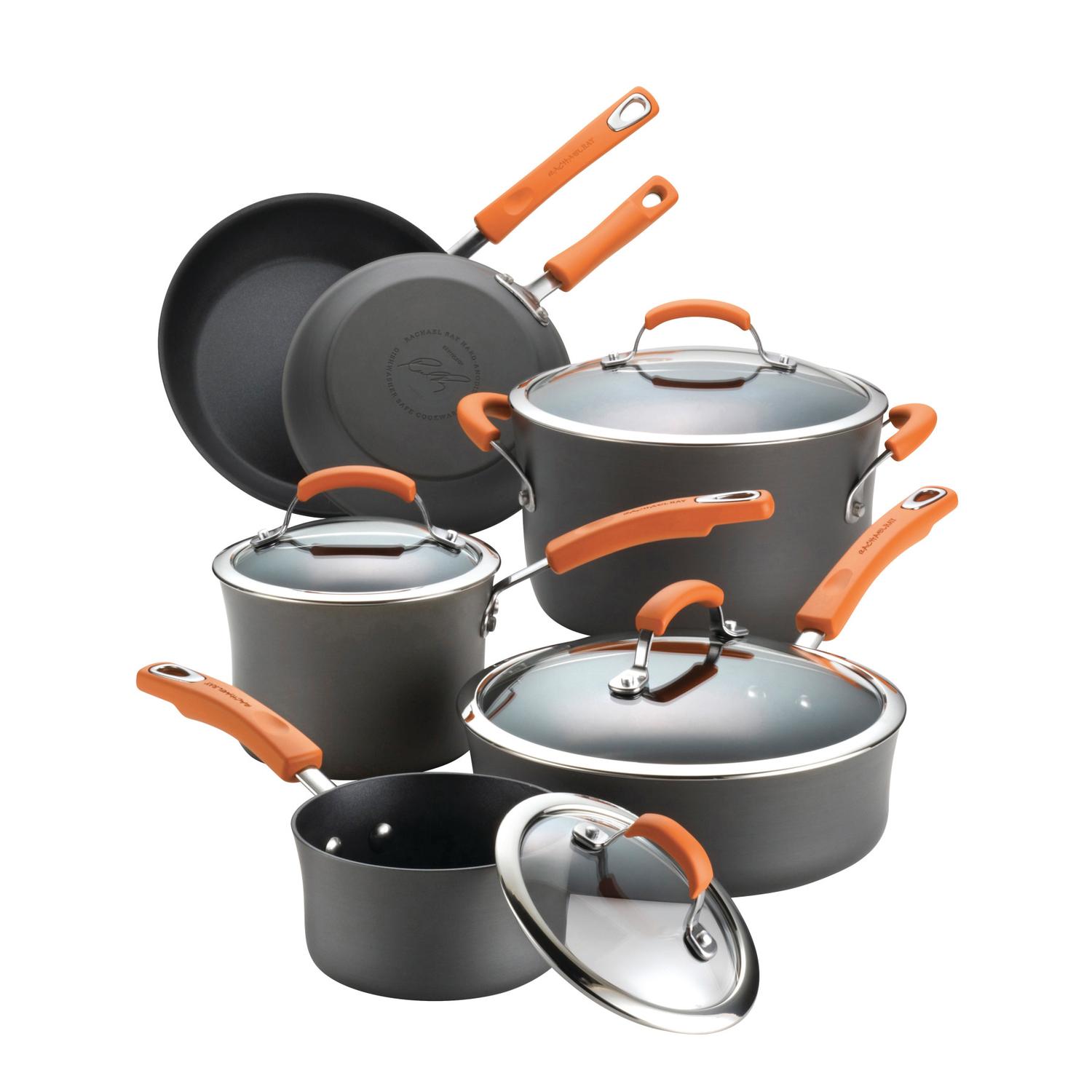 Rachael Ray Aluminum Cookware Set Gray Sansujyuku sansujyuku.com
