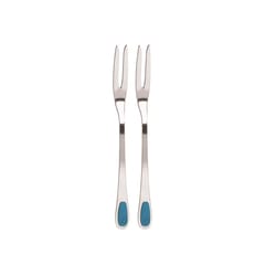Trudeau Blue/Silver Stainless Steel Seafood Forks