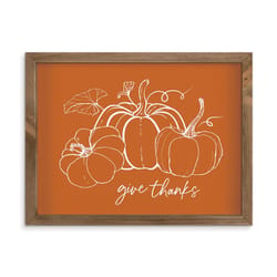 P Graham Dunn 13 in. Pumkin-Give Thanks Wall Decor