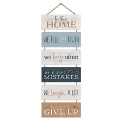 P. Graham Dunn 26 in. H X 0.5 in. W X 10 in. L Multicolor Wood In This Home Hanging Sign