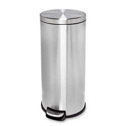 Honey-Can-Do 30 L Silver Stainless Steel Step Trash Can