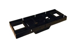 Architectural Mailboxes Black Polymer Mailbox Mounting Board .15 Ga. 17 in. L