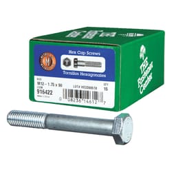 HILLMAN M12-1.75 mm D X 90 mm L Heat Treated Zinc Steel Hex Head Cap Screw 1 pk