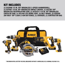 DeWalt 20V MAX Cordless Brushless 5 Tool Combo Kit