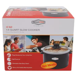 RoadPro 12 V Black Slow Cooker 1 pk