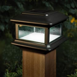 Classy Caps Black Solar Powered 0.28 W LED Post Cap Light 1 pk