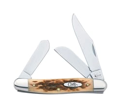 Case Stockman Amber Stainless Steel 3-4 in. Pocket Knife