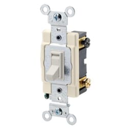 Leviton 15 amps Toggle AC Quiet Switch Light Almond 1 pk