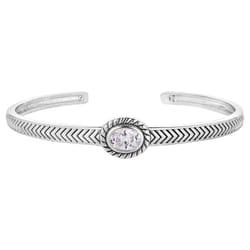 Montana Silversmiths Women's Leading Light Crystal Silver Bracelet One Size Fits Most