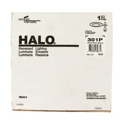 Halo Matte White 6 in. W Metal Incandescent Recessed Light Trim 75 W