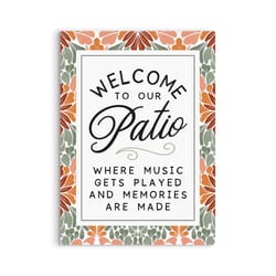 P Graham Dunn 16 in. H X 12 in. L Multicolored Metal Welcome to Our Patio Sign