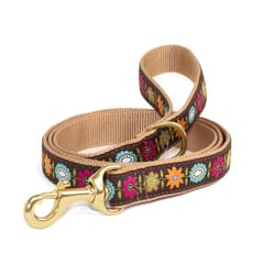 Up Country Brown Bella Floral Nylon Dog Leash