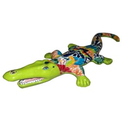 Avera Products Talavera Ceramic Assorted 4 in. Alligator Statue