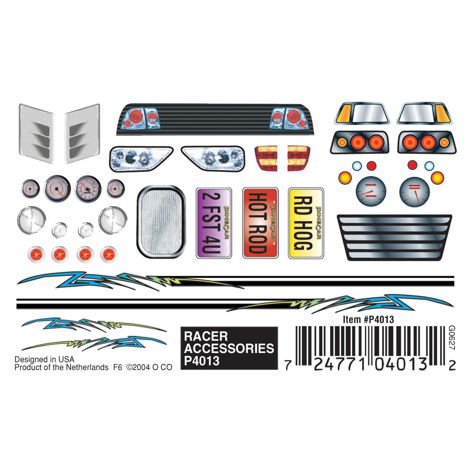 PineCar Dry Transfer Decal Multicolored Ace Hardware
