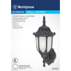 Westinghouse Textured Black Incandescent Wall Lantern