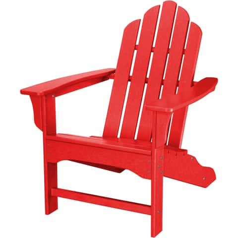 Hanover All Weather Red HDPE Frame Adirondack Chair