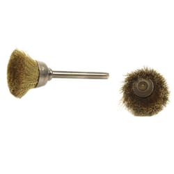 Forney 5/8 in. D X 1/8 in. Brass Cup Brush Set 15000 rpm 2 pc