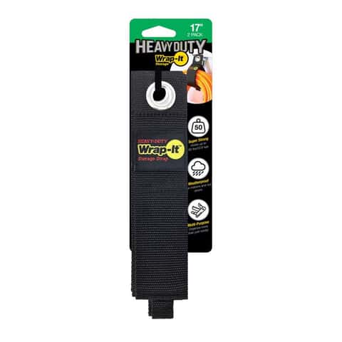 Wrap-It Heavy-Duty 2 in. W X 17 in. L Black Storage Straps 50 lb 2 pk - Ace  Hardware