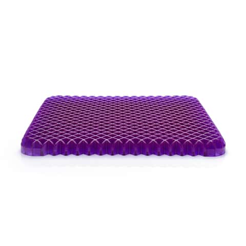 GoodGram Non Slip Chenille Premium Memory Foam Chair Cushions (4 Pack) - 16  in. W x 16 in. L, Purple