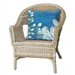 Liora Manne Visions III Blue Reef Polyester Throw Pillow 20 in. H X 2 in. W X 20 in. L