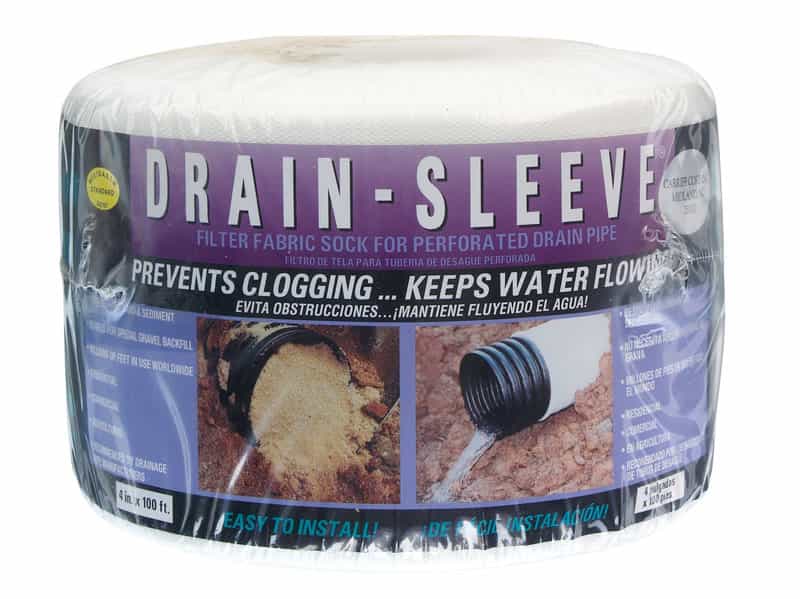 french drain fabric sleeve