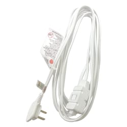 Ace Indoor 12 ft. L White Extension Cord
