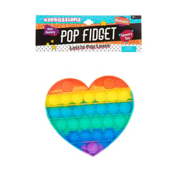 Expressions Rainbow/Tie Dye Pop Fidget Heart