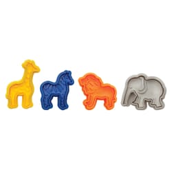 Harold Import Assorted Plastic Animal Shaped Cookie Cutter Set